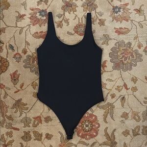 Aritzia Barbaton Black Scoopneck Bodysuit